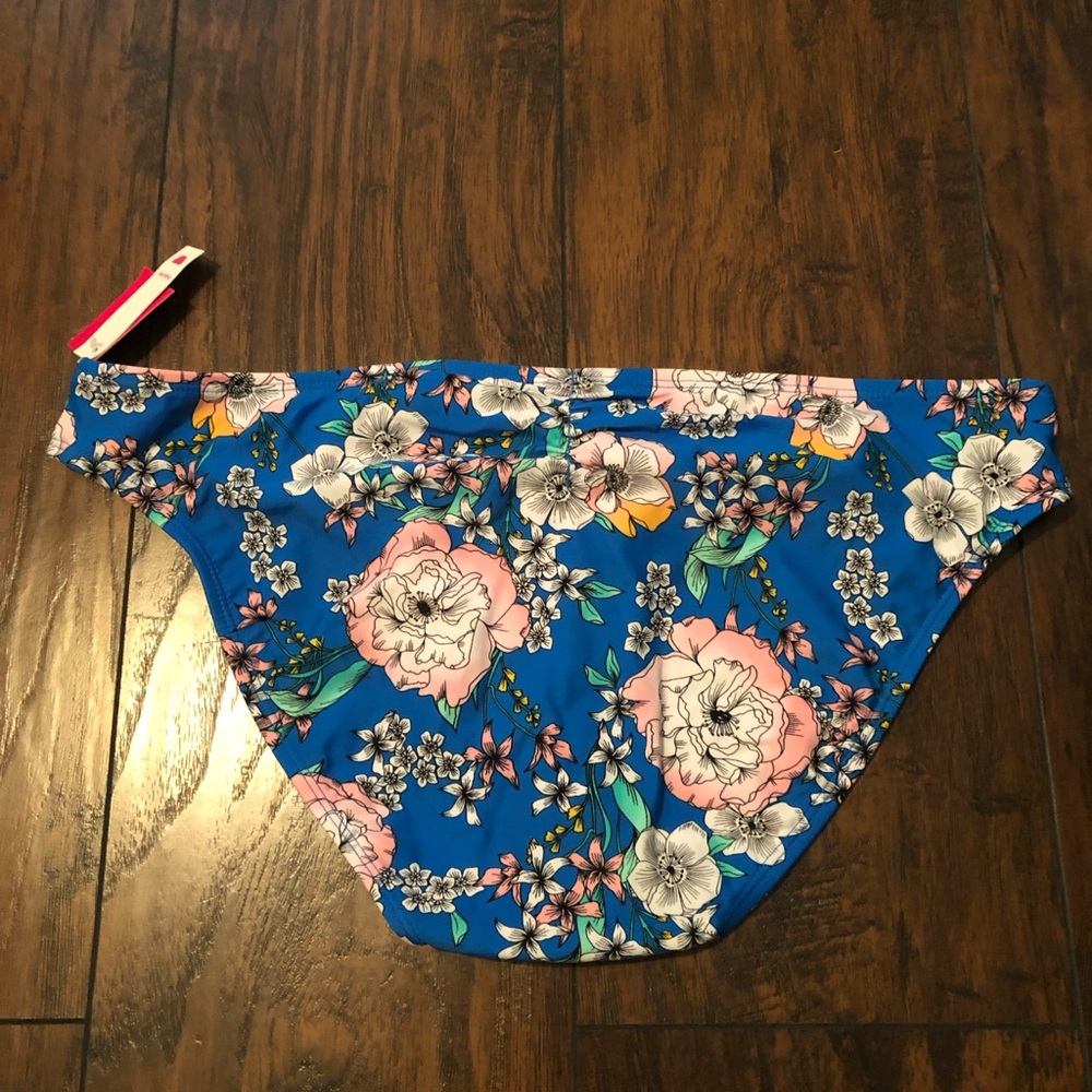 Floral cheeky bathing suit bottom